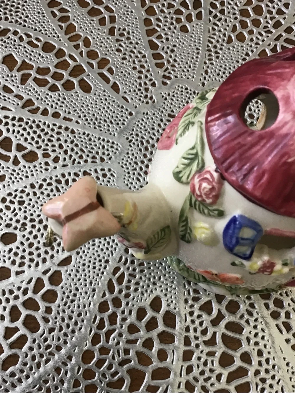 Teapot Cottage Tealight Holder Luminary, fairy garden look